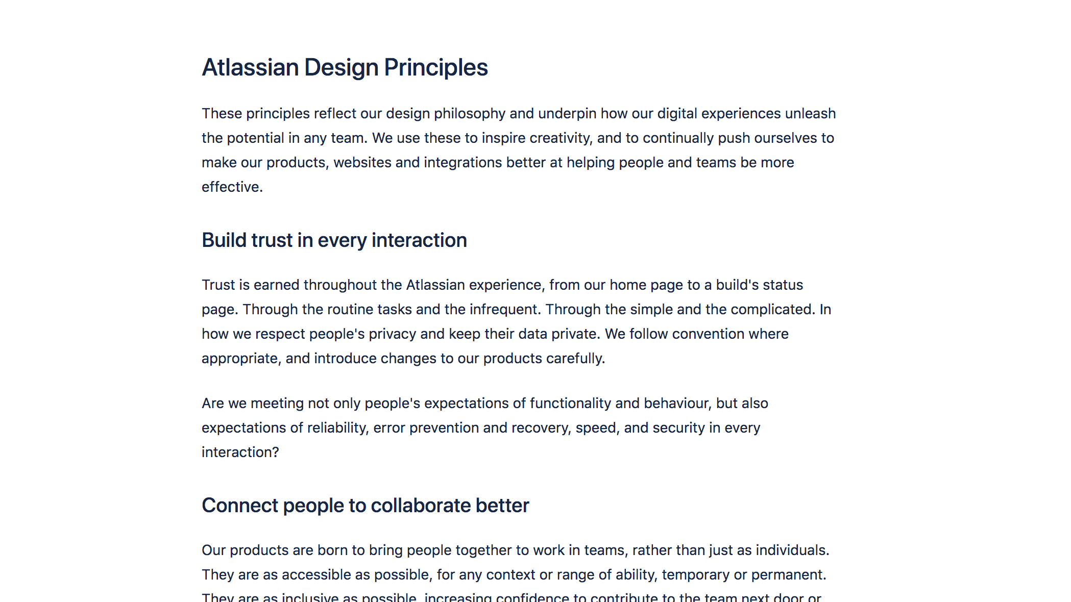 Atlassian Design Principles